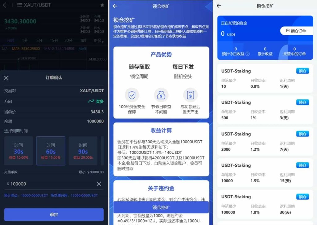 Phemex多语言交易所源码/期权交易+合约交易+新币申购+锁仓挖矿+平台币发行+K线行情控制/前端uniapp编译后+后端PHP-起源资源分享
