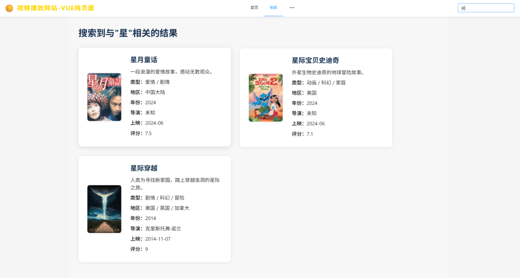 图片[4]-vue程序 视频播放网站 纯前端 vue源码带搭建教程-起源资源分享