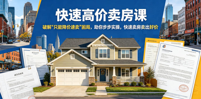 快速高价卖房课,破解“只能降价速卖”困局,助你步步实操,快速卖房卖出好价(更新2026)-品正游戏资源